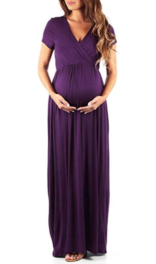 Purple maternity photoshoot dresses