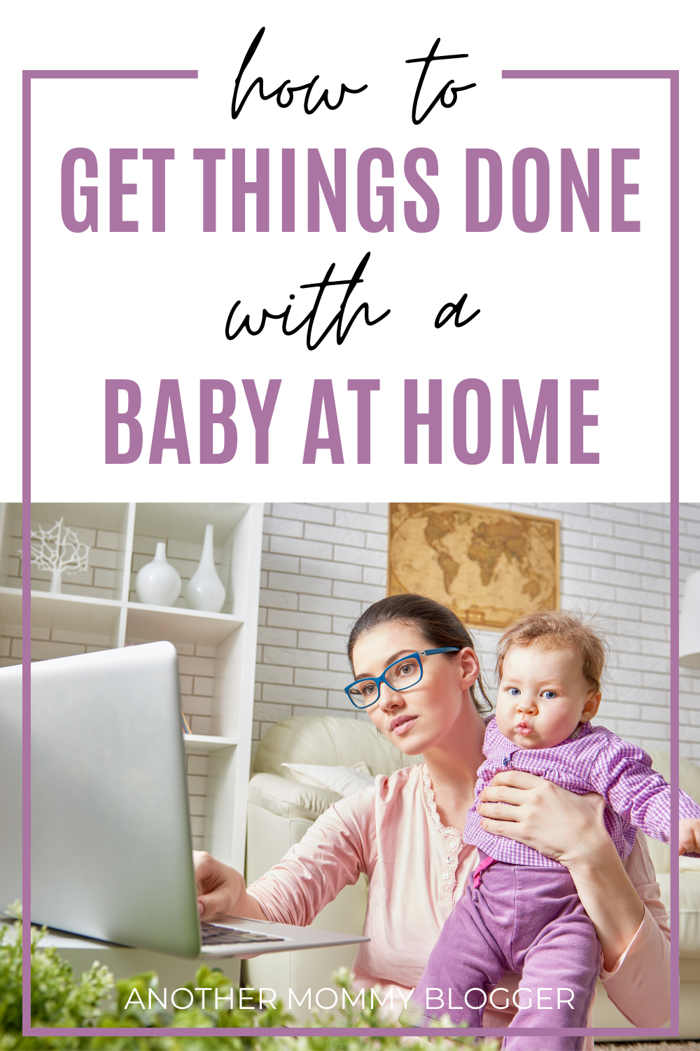 Use these baby tips to get things done with a baby at home. #babytips #parenting