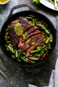 One Skillet Steak and Vegetables