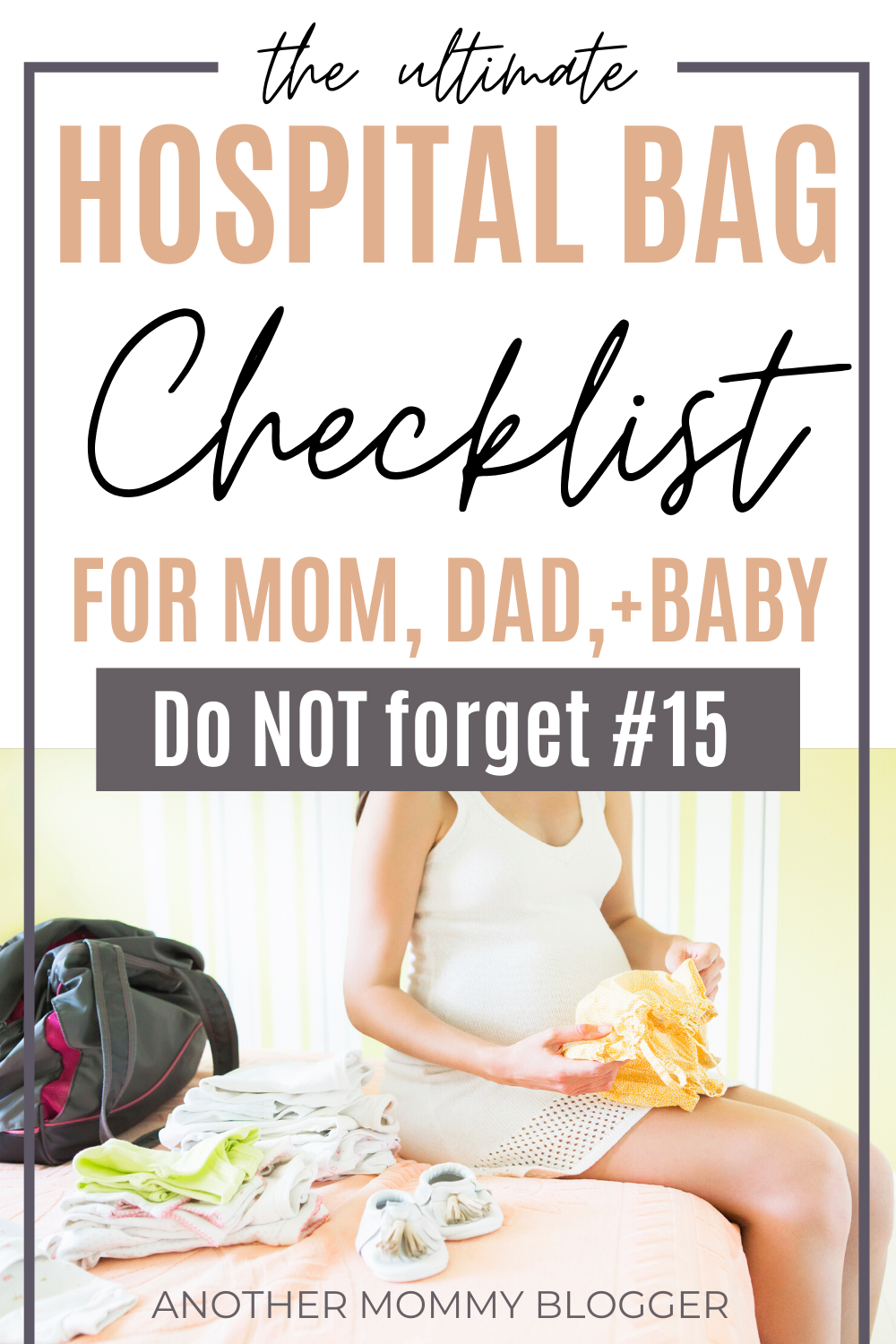 You need this hospital bag checklist so you have everything you need to bring to the hospital for labor and delivery. #pregnancy