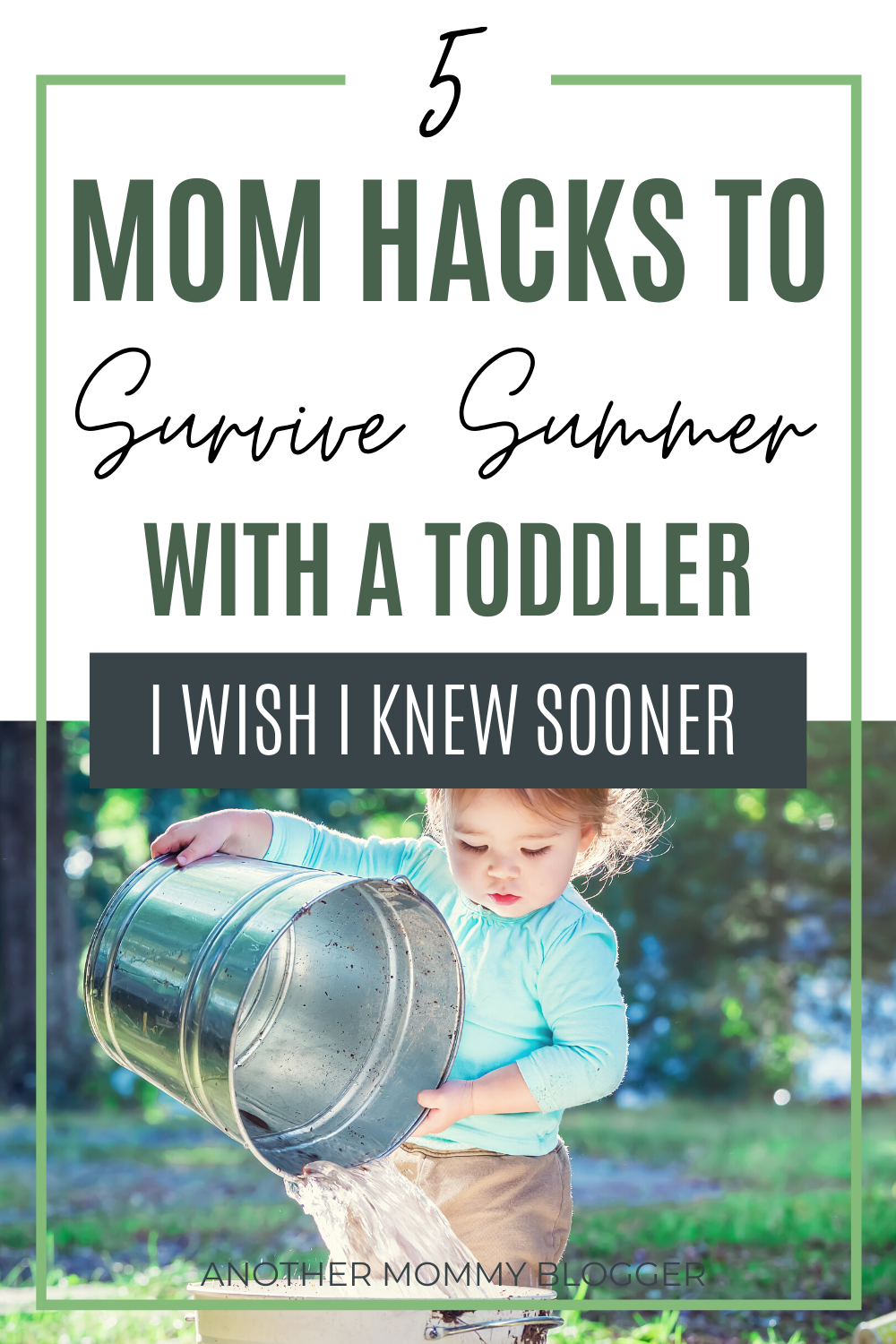 Grab these tips to survive summer with a toddler and get a free printable toddler activities list to keep you and your little one busy all summer long. #toddleractivities