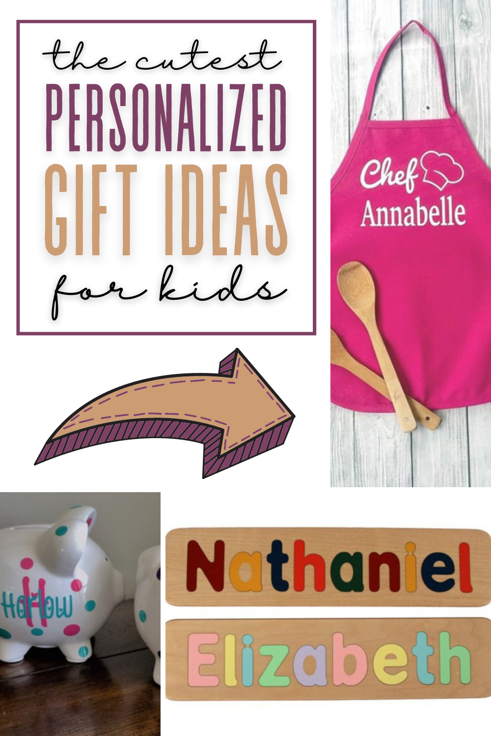 Need gift ideas for 3 year old girls or boys. Try these cute personalized gifts for kids.