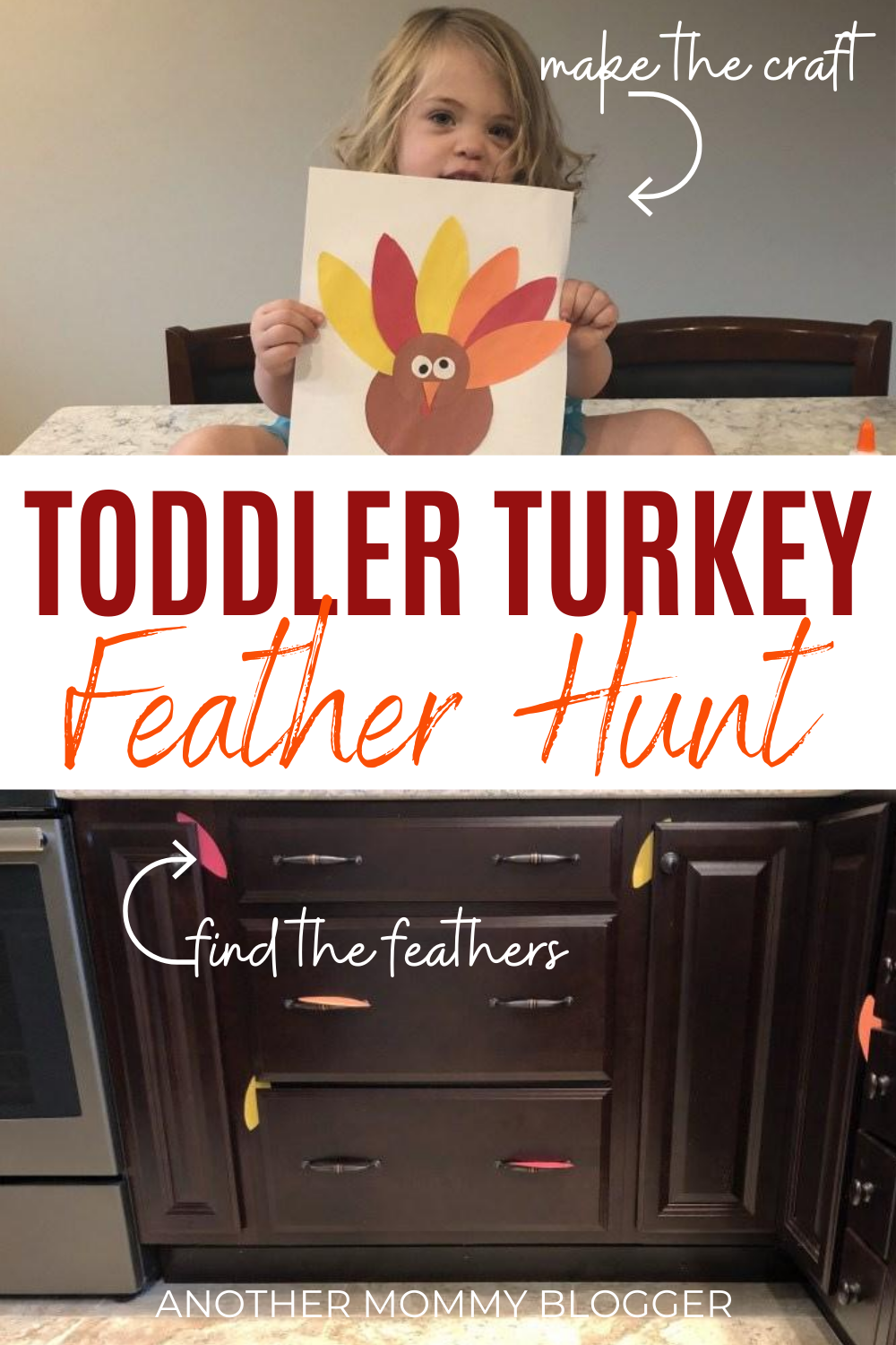 When you need ideas for things for kids to do inside this fall try this turkey craft activity. #toddlercraft #craftsforkids #fallcraft #kidsactivities #indooractivitiesforkids