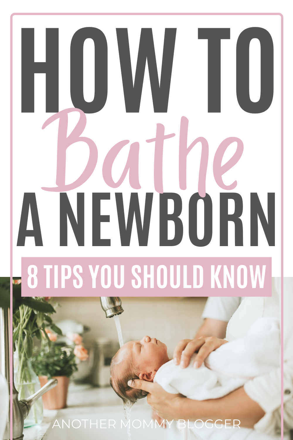 Get these baby bath tips to learn how to give a newborn a bath. Plus bathing tips for baby’s first year. New moms need this guide to bath time. #babytips