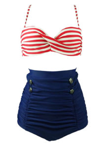 High waisted vintages swimsuit