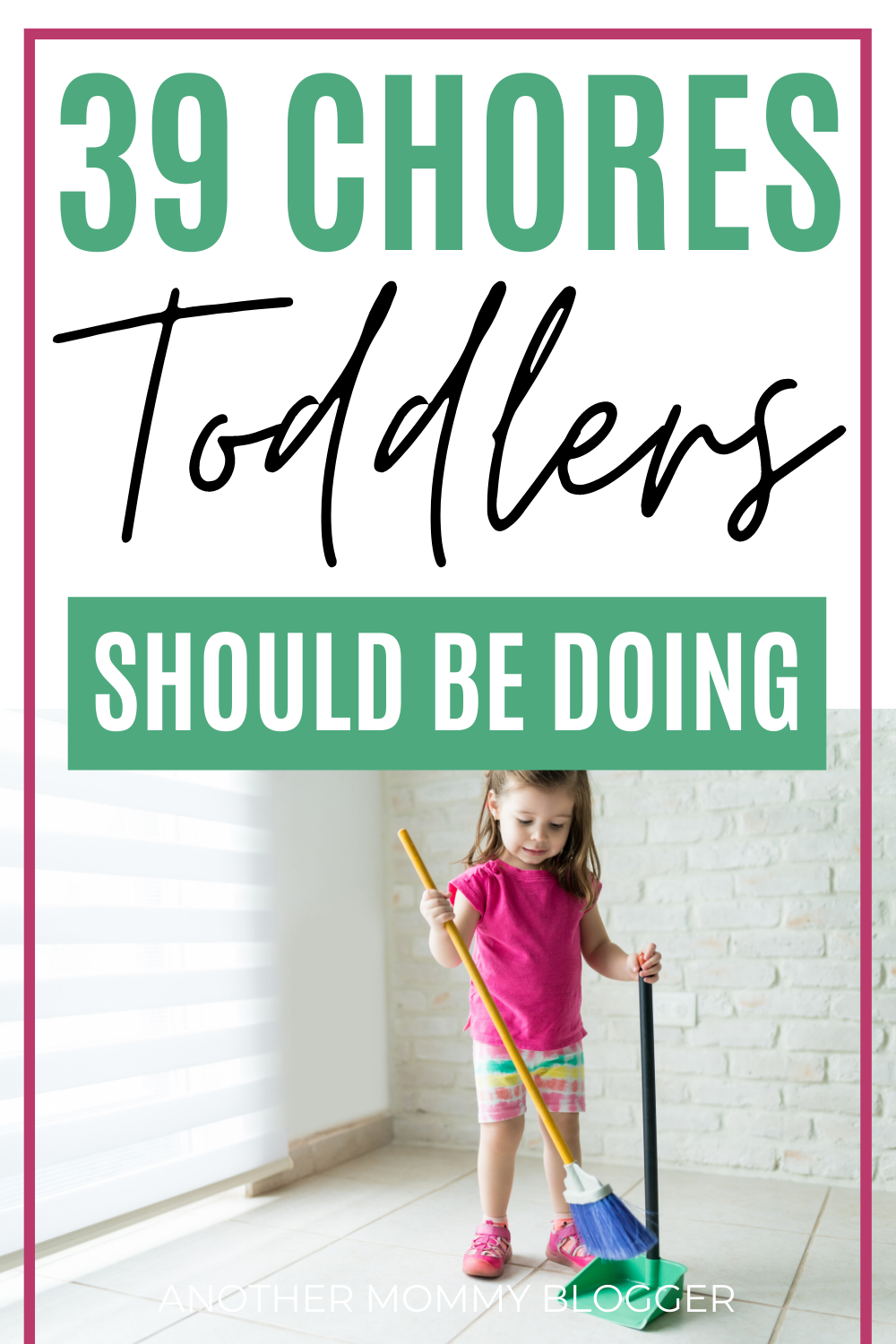 These easy toddler chores should be on the toddler chore chart to teach your kids responsibility. #toddler