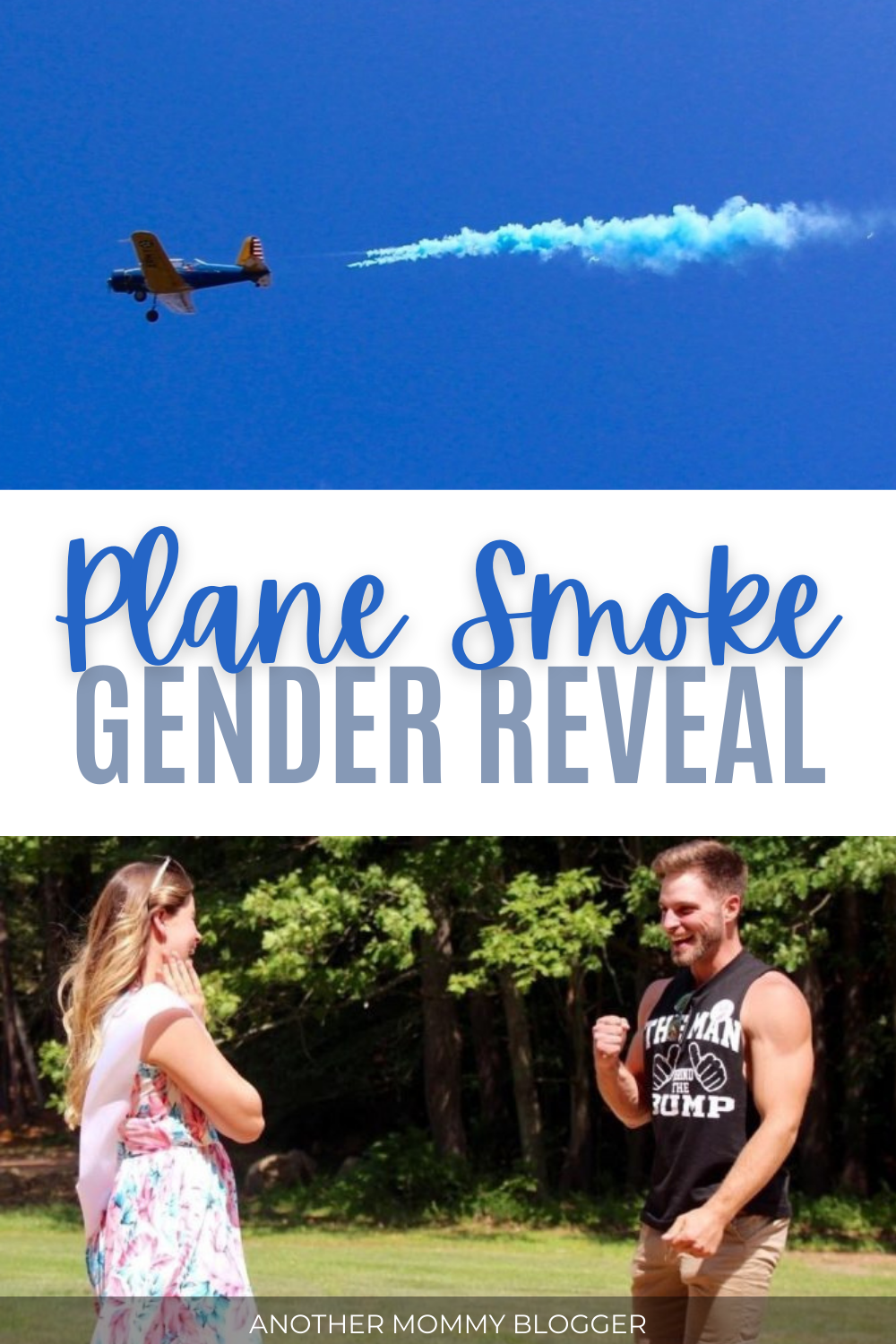 This post is about my cousins gender reveal party. They did a plane smoke gender reveal. I also share their gender reveal party decoration and gender reveal clothes. #genderrevealparty