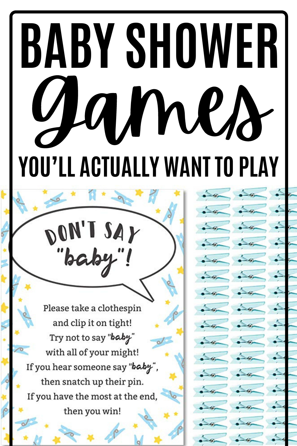 Have a fun baby shower with these party games your guests will love. #babyshower #partygames