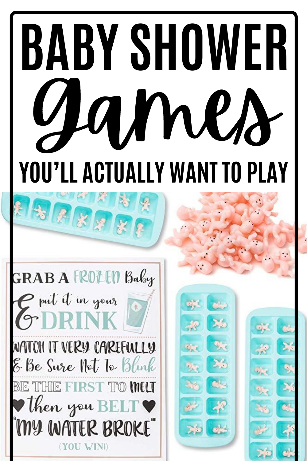 Need fun baby shower game ideas? Here are creative baby shower games your guests will actually want to play. #babyshowerideas #babyshowergames