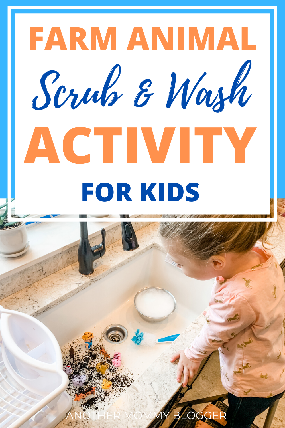 Looking for fun things for the kids to do at home? Try this fun animal wash kids activity. #kidsactivities