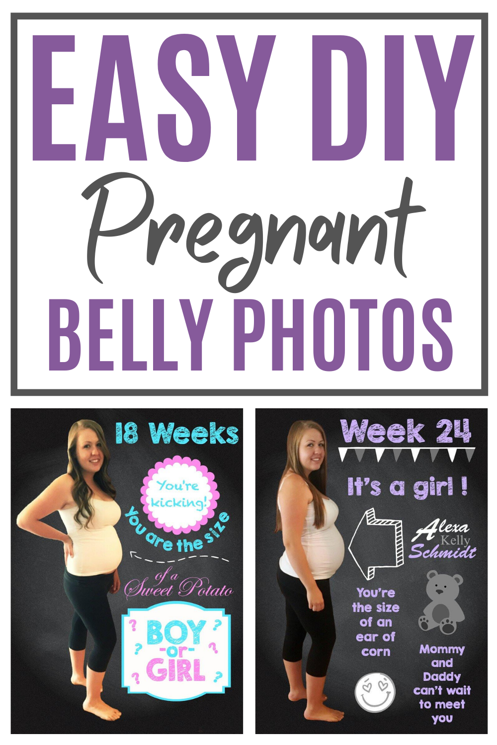 Easy diy pregnant belly photo ideas to capture and share your beautiful bump. #pregnancy