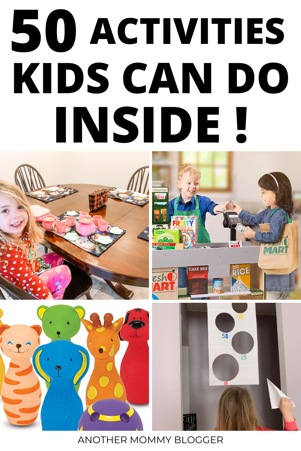 What to do with kids all day! Stuck inside? Try these fun indoor activities for kids. #kidsactivities