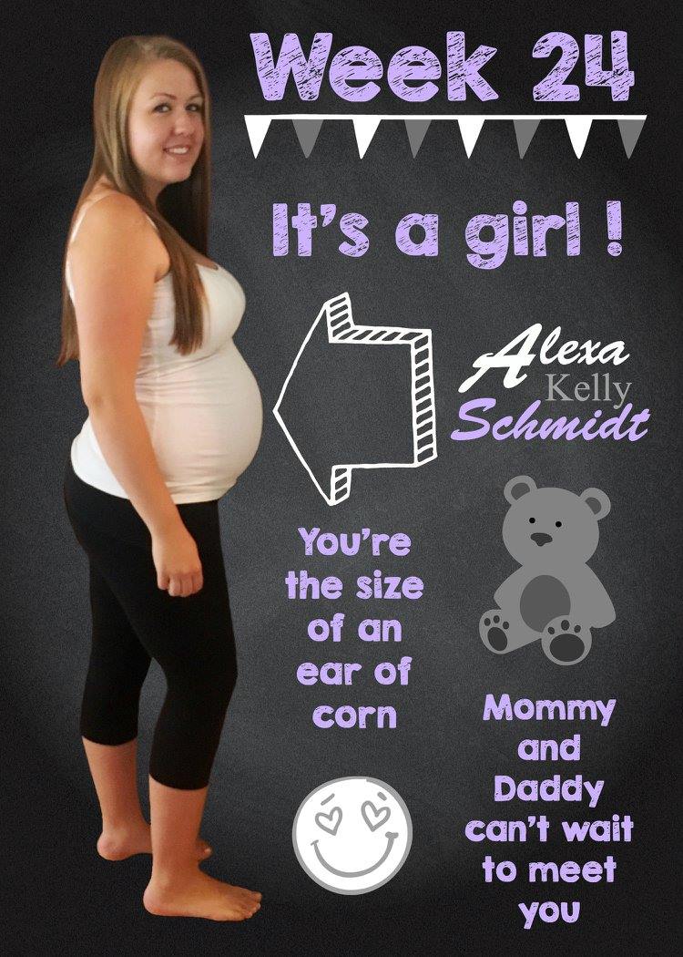 24 Weeks Pregnant Belly Photo