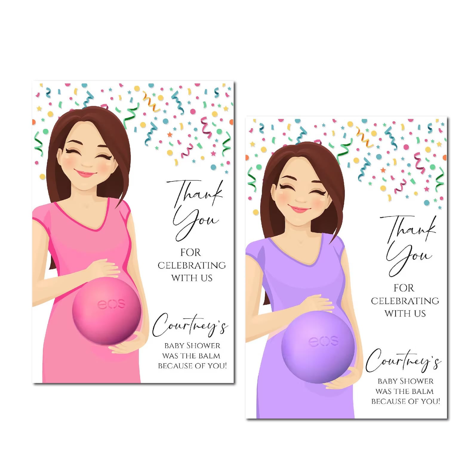 Eos chapstick printable baby shower party favors.