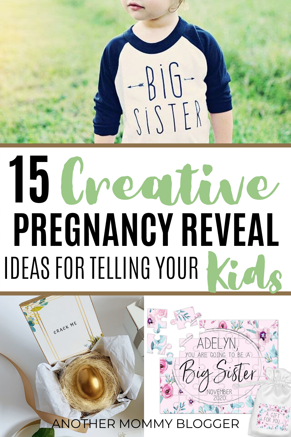 Tell your kids you’re pregnant with one of these creative pregnancy announcements for brothers and sisters. #pregnancy #announcements