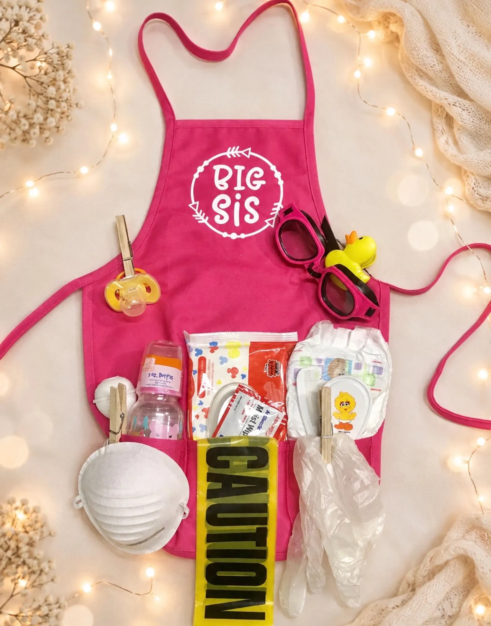 Big sister apron pregnancy announcement gift.