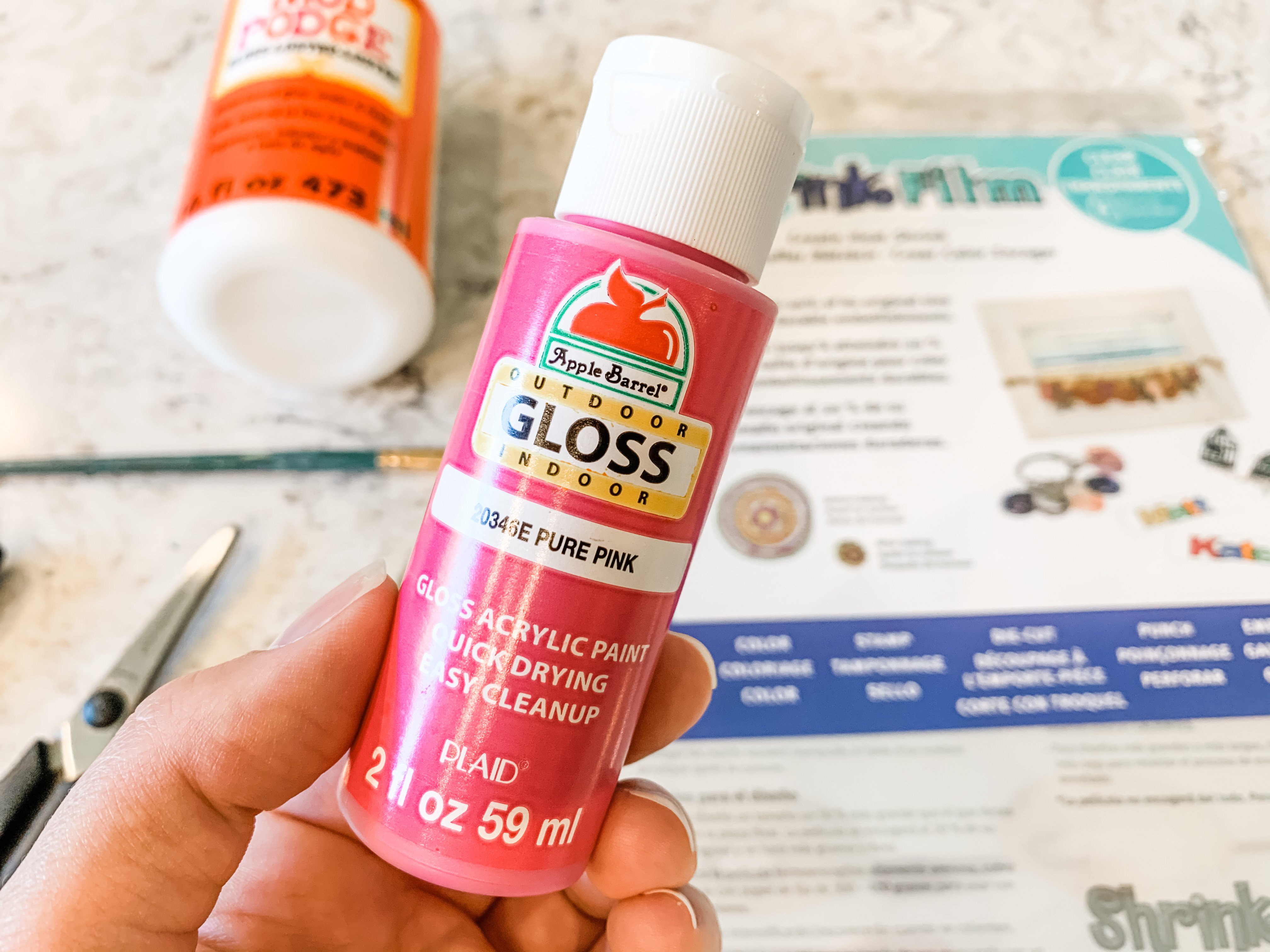 DIY Handprint Keychains Paint