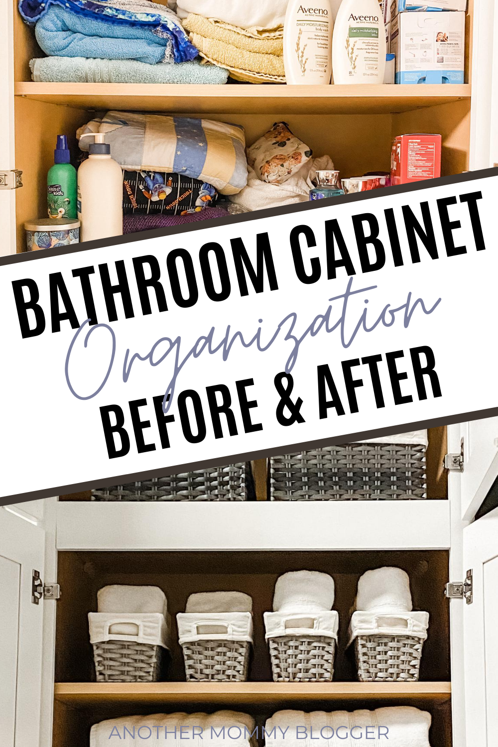 How to Organize A Bathroom Cabinet: check out my bathroom organization before and after