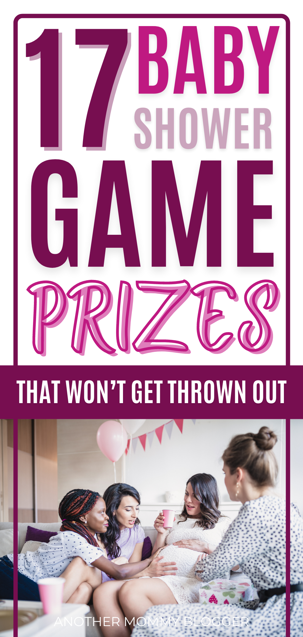 This is a list of baby shower game prize ideas. These prizes for baby shower games are things that won’t get thrown out. #babyshower