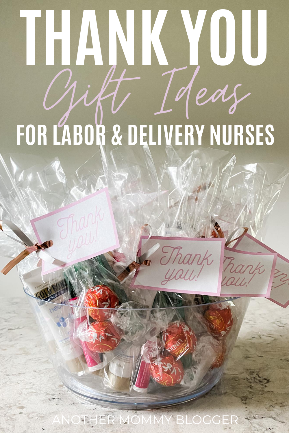 Thank You Gifts For Labor And Delivery Nurses. Come see ideas for what to put in gift bags for labor and delivery nurses. #pregnancy