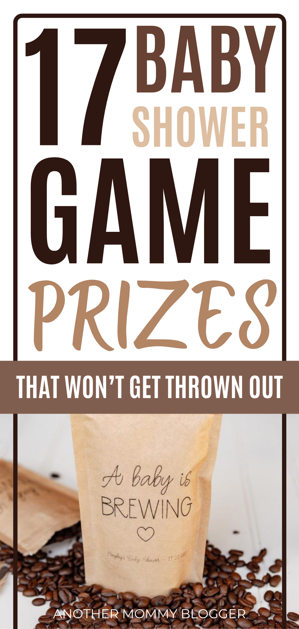 Don’t give your guests prizes they’re going to throw away. Choose your baby shower game prizes from this list instead. #babyshowergames