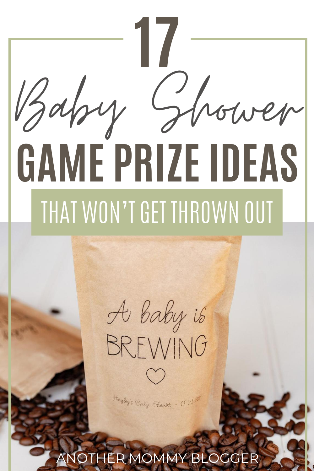 Don’t know what to give to your baby shower guests for game prizes? Here’s a list of baby shower game prizes they’ll actually want. #babyshower