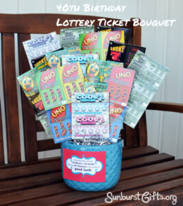 Lottery ticket bouquet