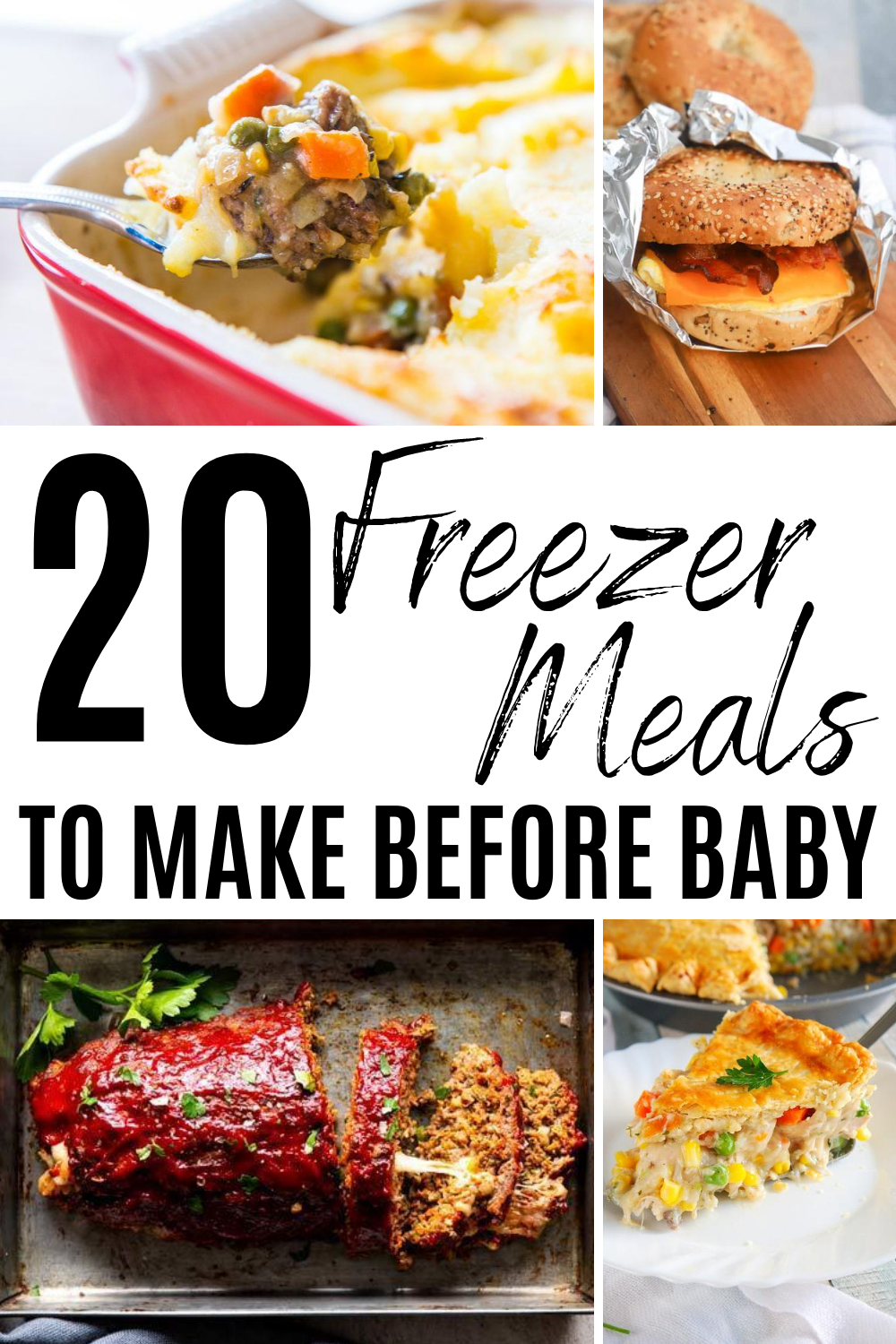 These are easy freezer meals to make before baby comes. You’ll be happy you did all this meal prep now. #babytips #freezermeals #mealprep