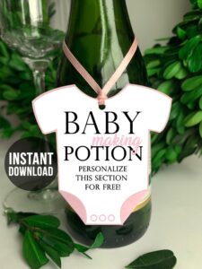 Baby making potion baby shower prize