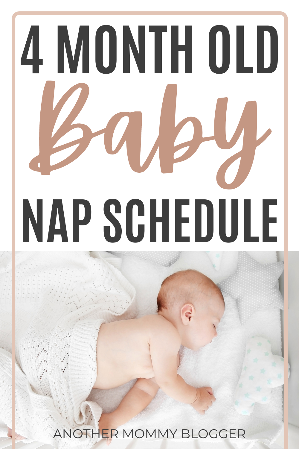 This is a sample nap schedule for a 4 month old baby. #babysleeptips