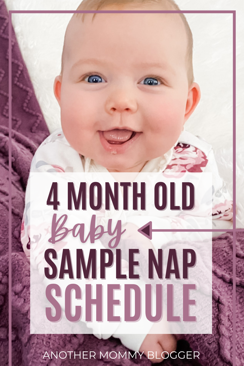 This sample baby sleep schedule gives a look at how my 4 month old baby naps. Use these baby sleep tips to help create your baby’s nap schedule. #babytips