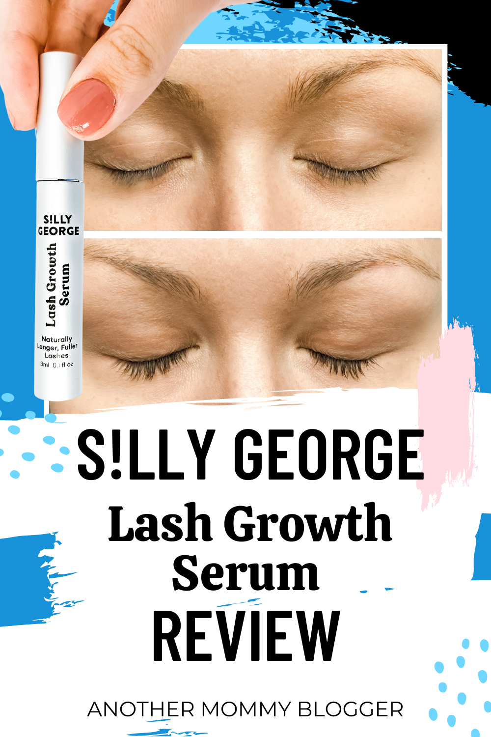 Do lash growth serums work? Check out my silly george lash growth serum review with before and after photos and decide for yourself. #sillygeorgeserum #lashes