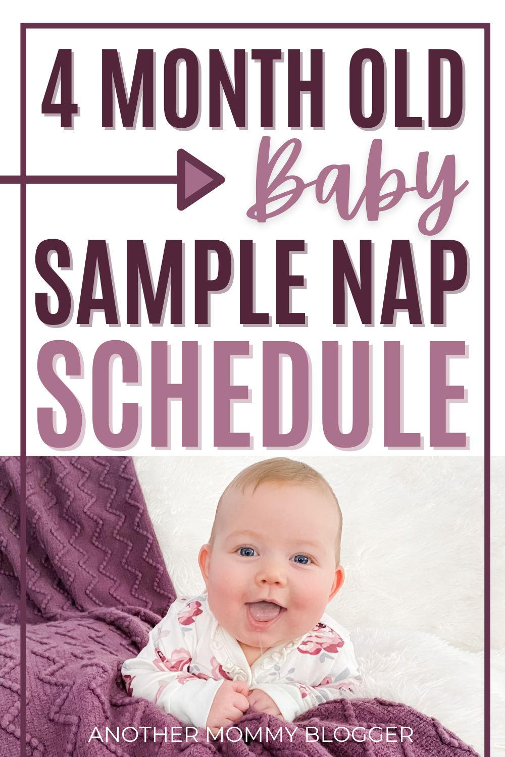 Looking for baby nap schedules by age? This is a sample nap schedule for 4 month old babies. #babytips