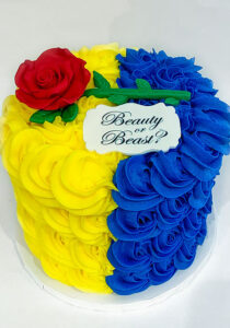 Beauty or Beast Gender Reveal Cake
