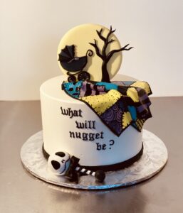 Nightmare Before Christmas Gender Reveal Cake