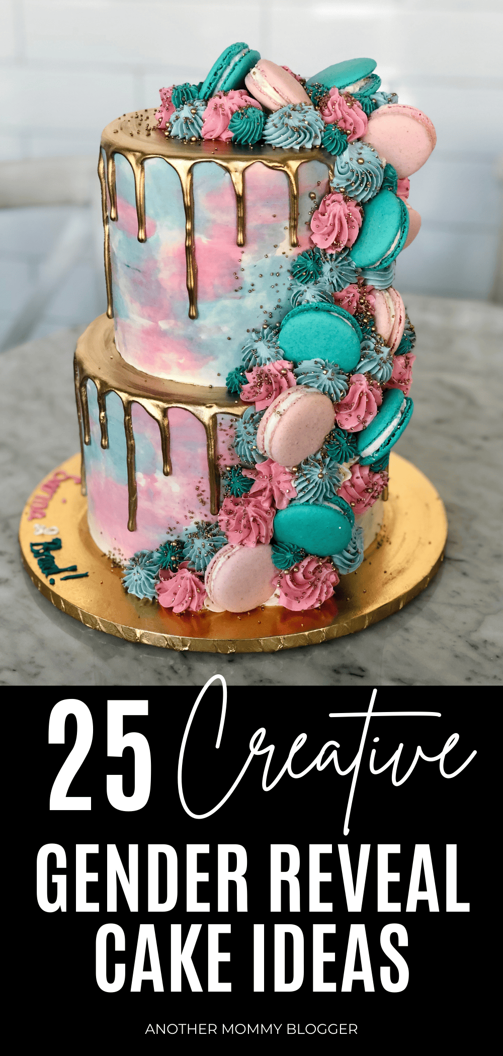 Beautiful gender reveal cake ideas for party! These 25 cool gender reveal cakes are the best. Come see these unique cakes.