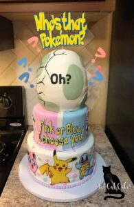 Pokémon Gender Reveal Cake