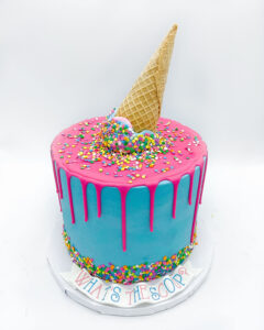 What’s The Scoop Gender Reveal Cake