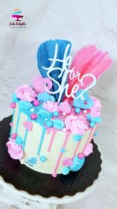 He or She Gender Reveal Cake