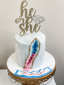 Gem Gender Reveal Cake