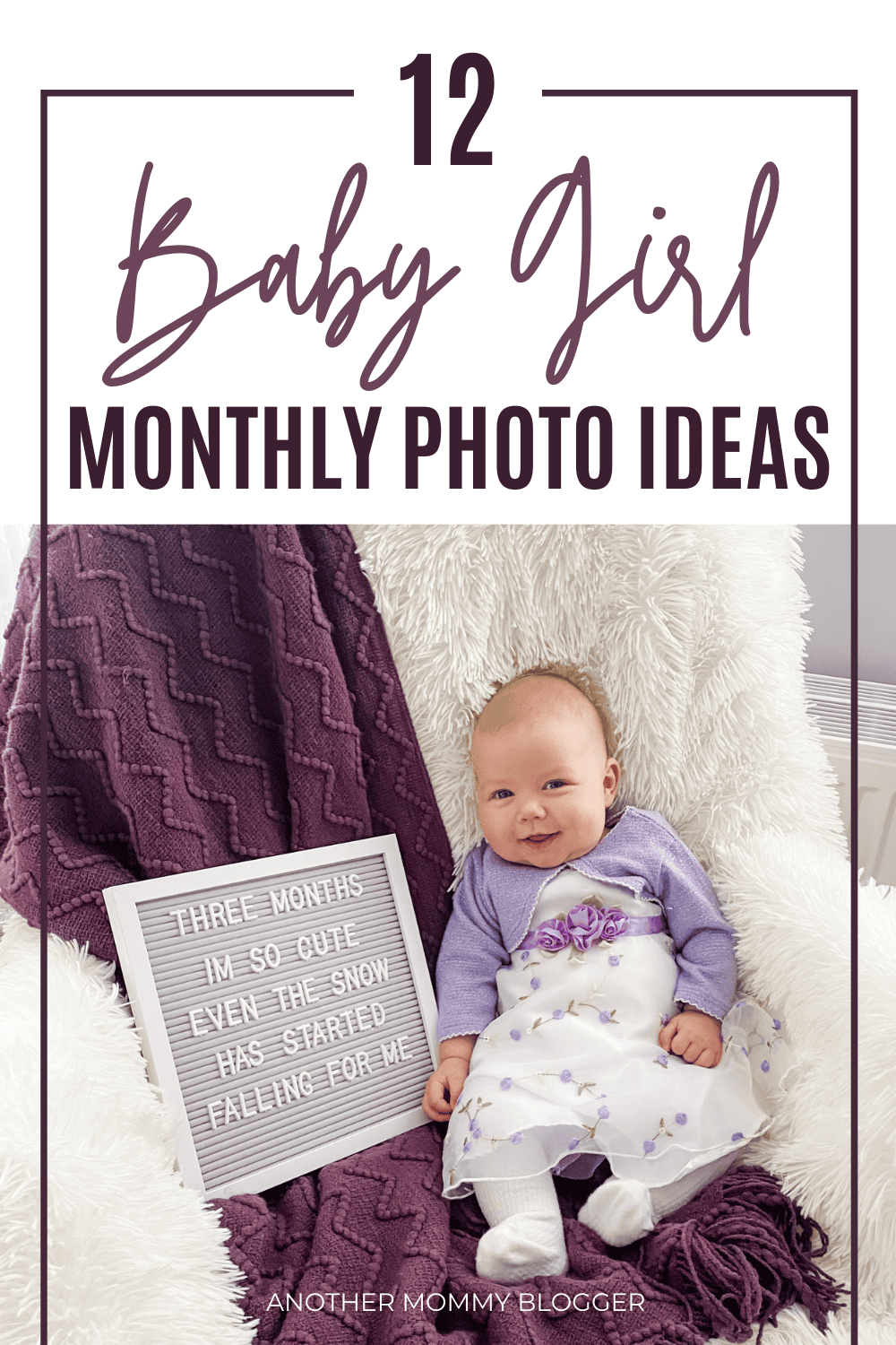 Looking for baby girl Photoshoot ideas. Here are 12 monthly baby girl picture ideas. In this post you’ll find diy baby Photoshoot at home tips you’ll need to take your own baby photos.