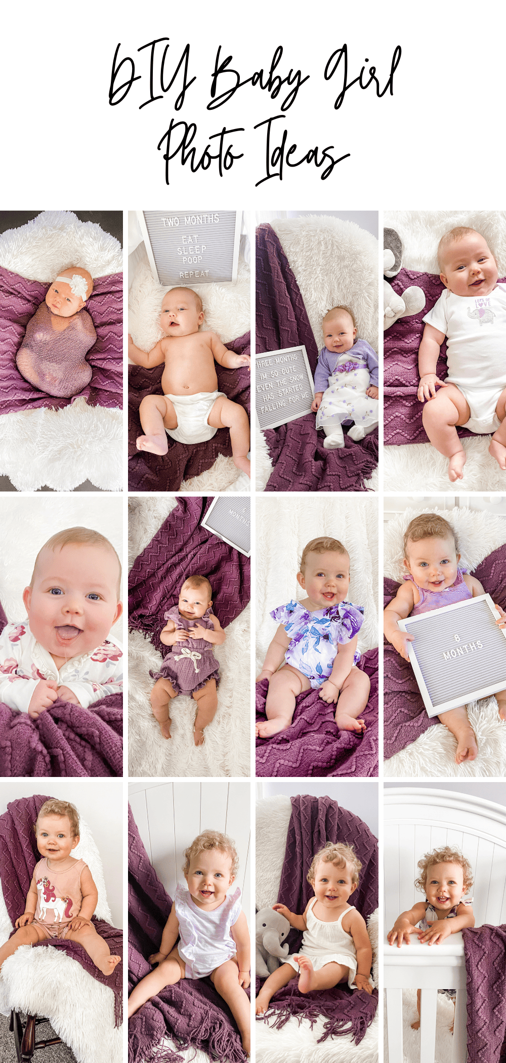 Before your DIY baby monthly milestone photos you need to check out these baby photography tips and poses.