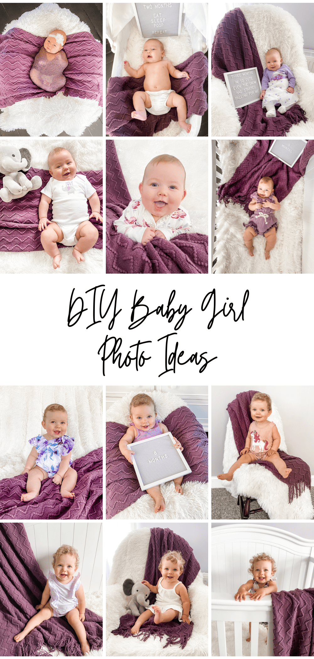 These are easy diy baby photography poses and ideas.