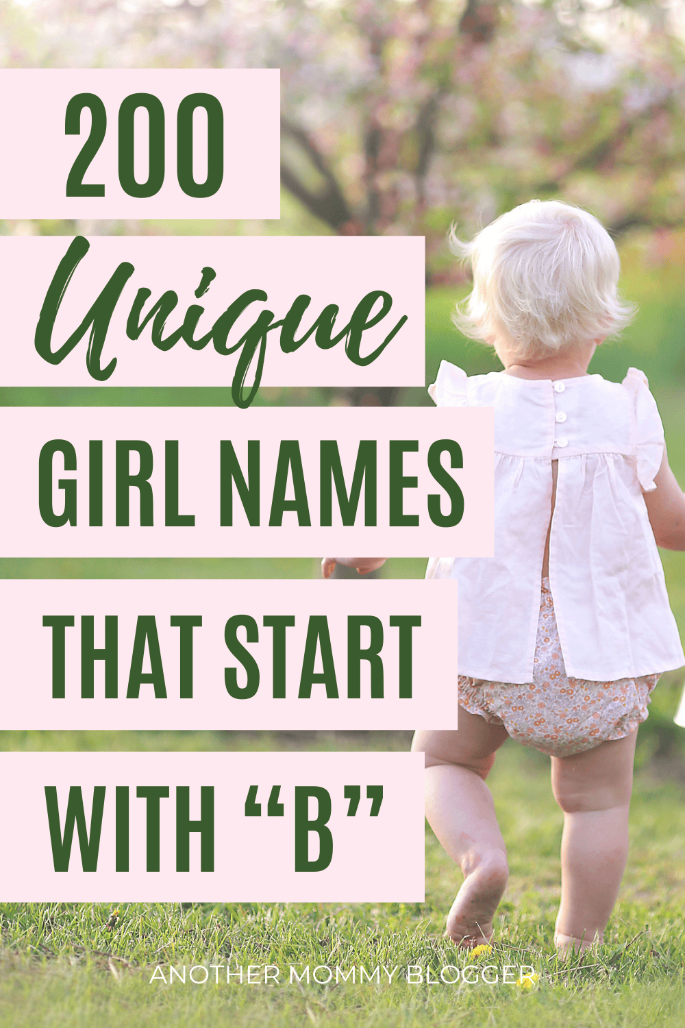 These girl names that start with letter B are unique and uncommon. This names list has classic vintage names and a mix of modern rare names that start with B for girls.
