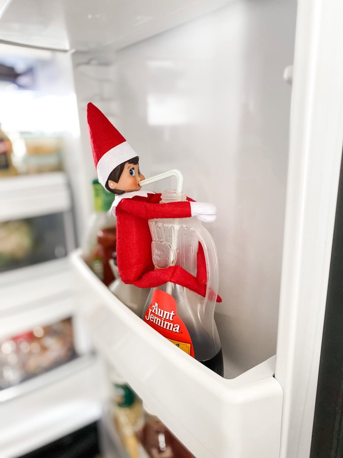 Elf drinking syrup