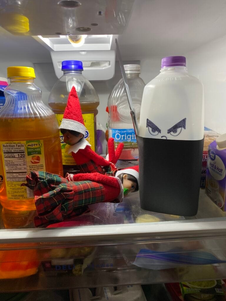 Elf on the shelf milks gone bad