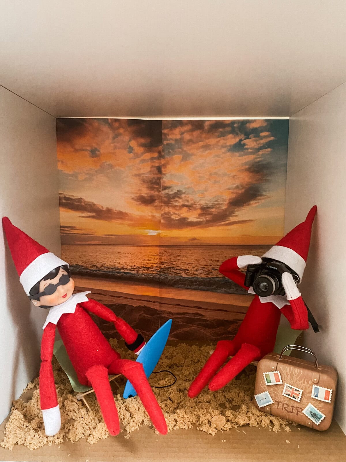 Elf on the shelf at the beach