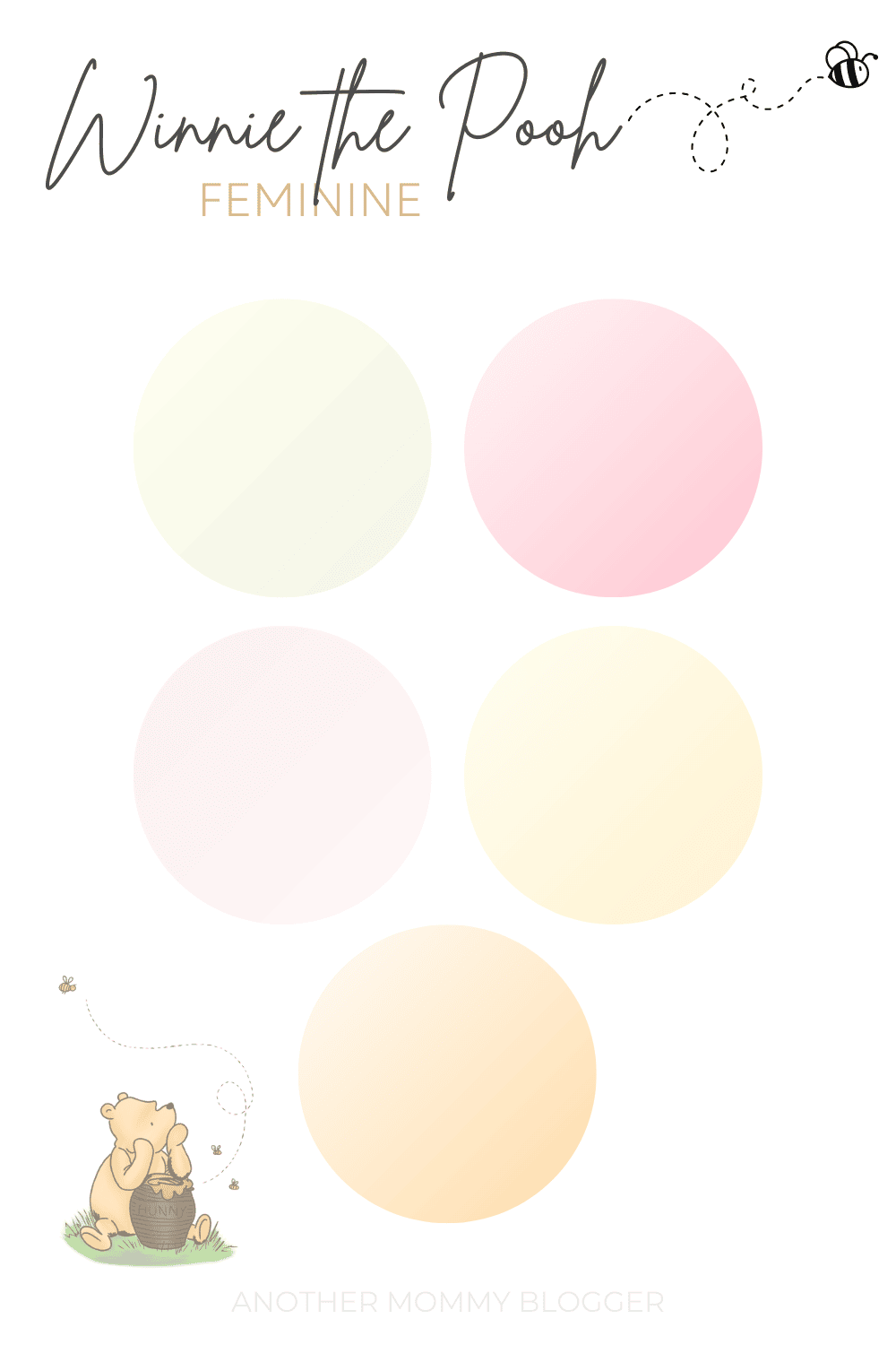 Girl Winnie the Pooh baby shower colors