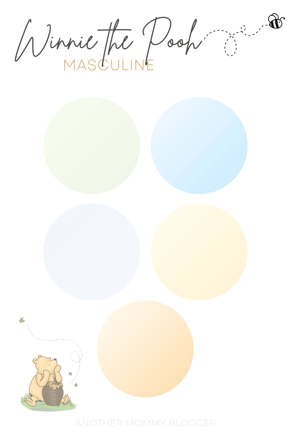 Winnie the Pooh boy baby shower color scheme