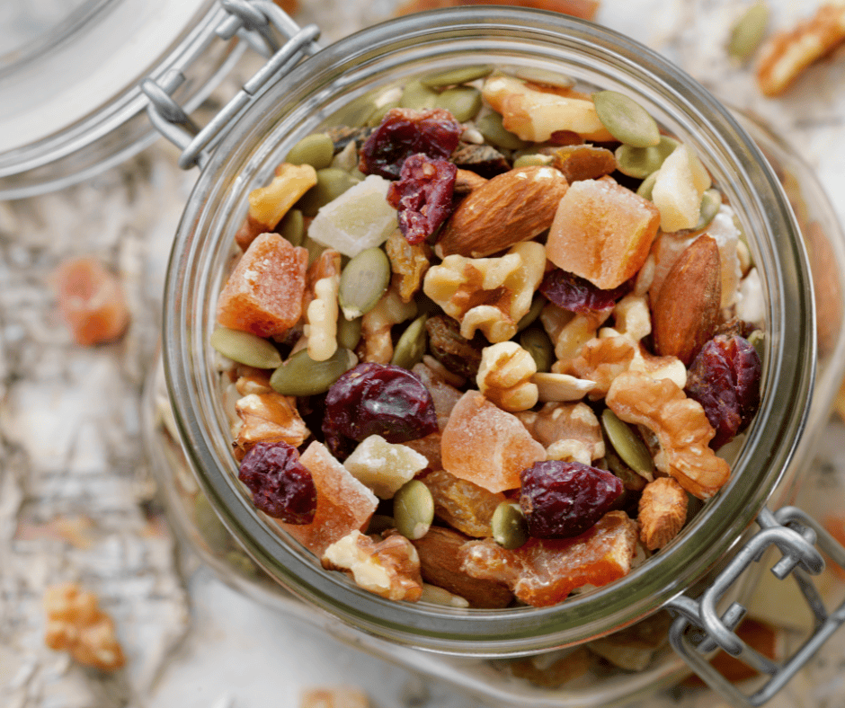 High protein trail mix for pregnancy snack.